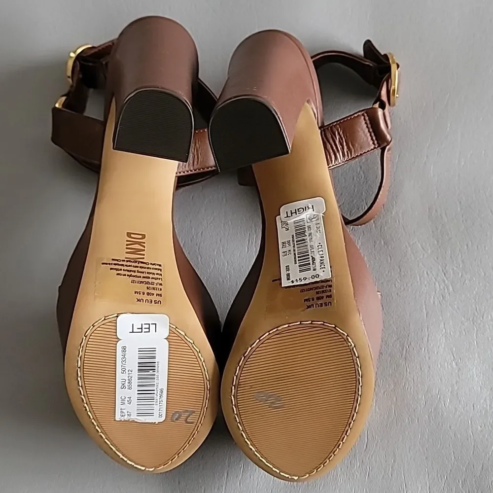DKNY Block Heel Shila Platform Sandals Size 9M